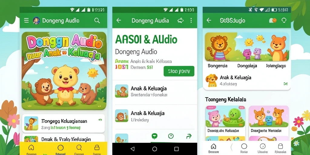 Antarmuka aplikasi BOS01 yang ceria dan ramah anak.