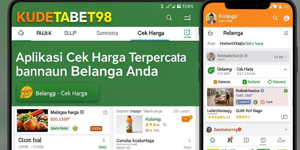 Tampilan antarmuka aplikasi KUDETABET98 dengan fungsi Cek Harga.